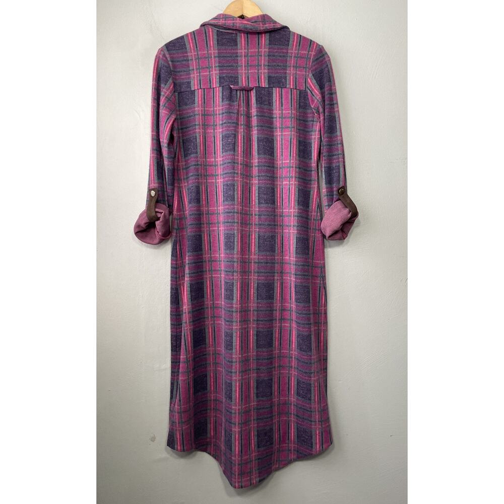 Soft Surroundings Shirt Dress Size Small Button Up Belted Midi Country Chic - Picture 9 of 15